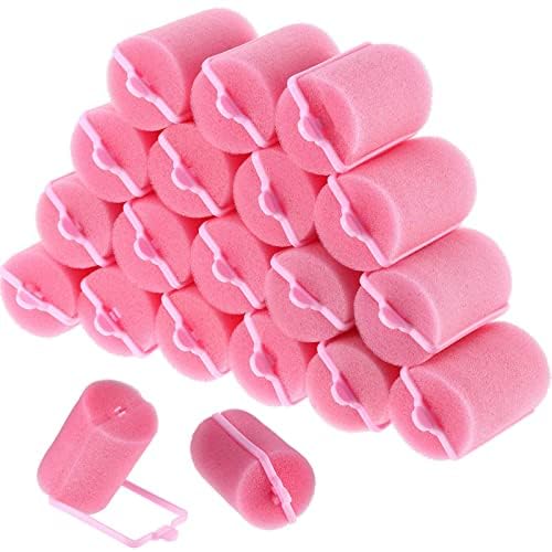 VABBHK 18 Pieces Sponge Hair Rollers 40 mm Soft Foam Hair Styling Curlers Large Size Hairdressing Curlers for Women and Kids (40 mm)