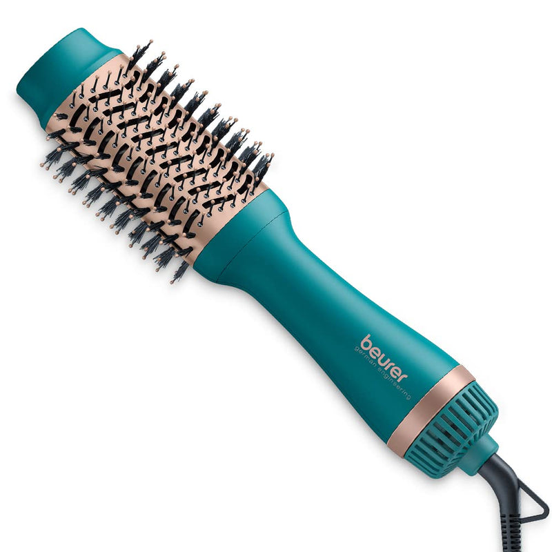 Beurer HC45 Ocean 2-in-1 Volumising Hair Dryer Brush, Drying Brush for Easy Styling and Added Volume, Ceramic Keratin Coating, 2 Heat & Speed Settings, Perfect Styling Brush with Ion Function