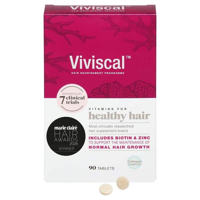 Viviscal Hair Supplement For Women, Biotin & Zinc Tablets, Natural Ingredients with Rich Marine Protein Complex AminoMar C, Contributes to Healthy Hair Growth, Pack of 90, 1.5 Month Supply 90 count (Pack of 1)