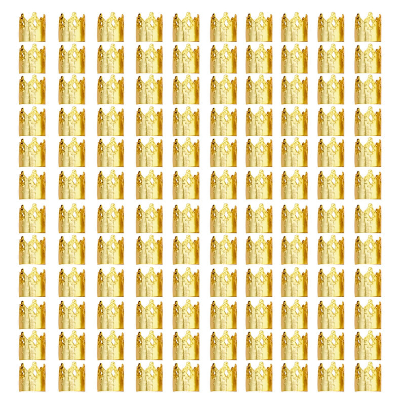 120 PCS Crown Dreadlock Hair Jewelry for Women Braids, Gold Hair Accessories, Adjustable Cuffs, Hair Beads, Iron Braiding Hair Rings, Silver Decoration Clips (C, 10mm x 10mm, 120 Pieces) C
