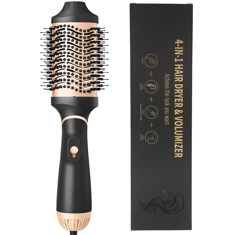 Hair Dryer Brush Blow Dryer in One Step, Upgraded 4 in 1 Hair Dryer and Styler Volumizer with Negative Ion Anti-frizz Ceramic Titanium Barrel Hot Air Styler Hair Straightener