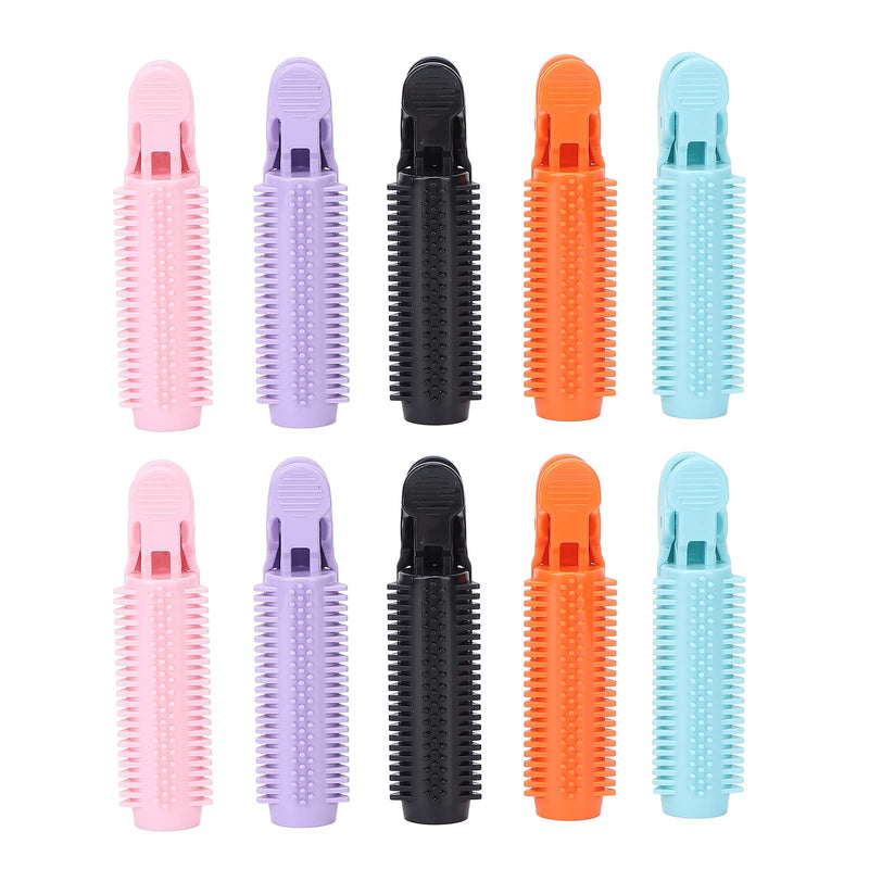  [AUSTRALIA] - 10pcs Volumizing Hair Root Clip, Natural Fluffy Hair Curlers Instant Hair Volume Clip Self Grip Vibrant Color for Women Girls Thin Curly Hair Styling Root Volume