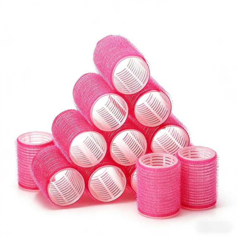 12 Pcs Hair Rollers Foam Curlers Tools Hairdressing Curlers Tools Hair Styling for Women and Girls (Pink) 1 count (Pack of 12)