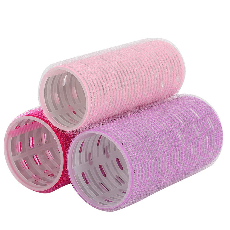 Hair curler, Curtains, Bangs, Self-Adhesive Hair Rollers with Clips, 3 Pieces, Portable Handle, Styling Tool