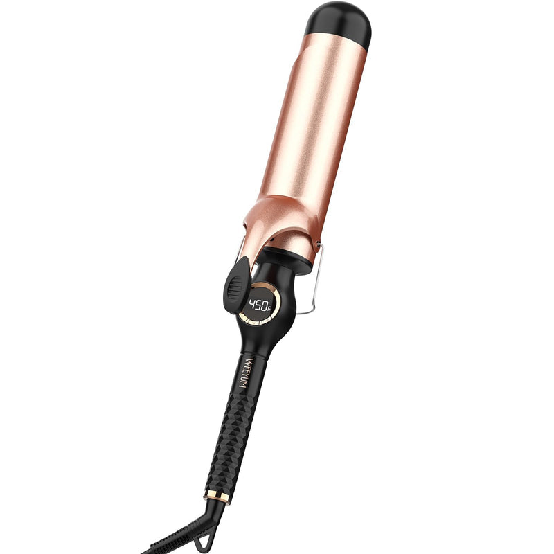 WEEYUM Curling Tongs 2 Inch, Large Barrel Curling Wand for Hair, Ceramic Long Barrel Hair Curling Iron Dual Voltage 50MM
