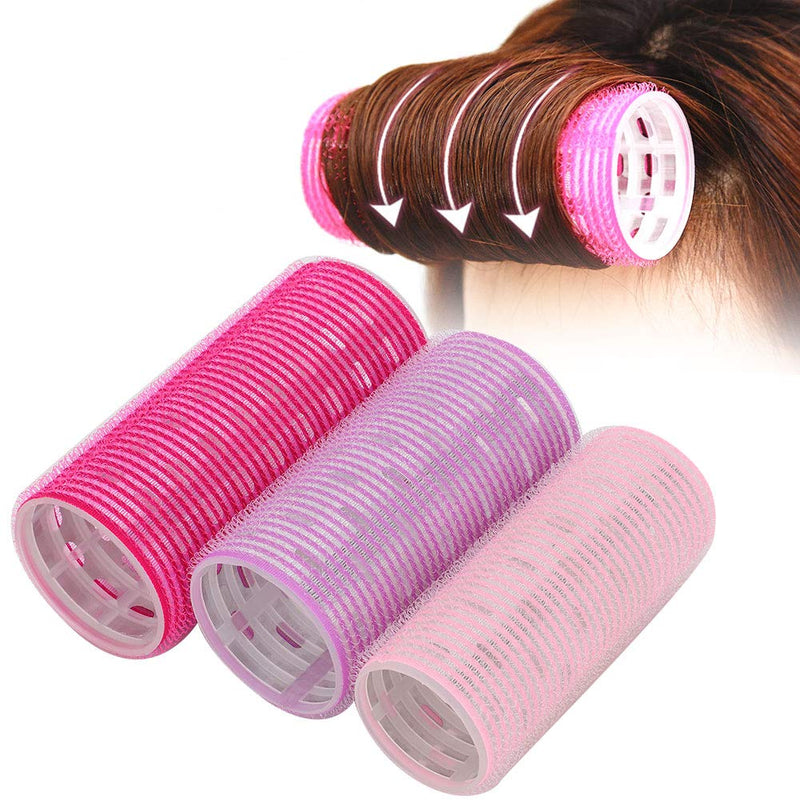  [AUSTRALIA] - Hair Large Hair Roller For Bangs 12×11×5 3Pcs Self Adhesive Hair Rollers Portable Grip Holding Styling Curlers Hairdressing Tool