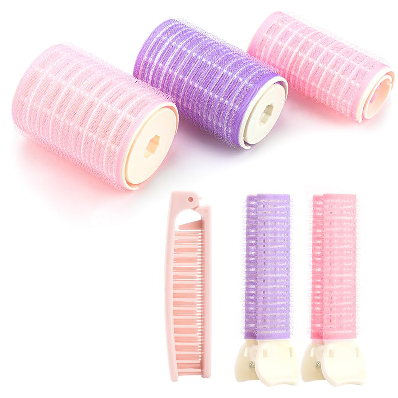  [AUSTRALIA] - Hair Roller Set 6 Pcs,Large Hair Roller,Bangs Curler, Volumizing Root Clip Set for Medium Long Hair,Suitable for women,Includes 3 curling irons,2 volumizing clips and 1 comb(Volumizing Hair Clips set) Volumizing Hair Clips set