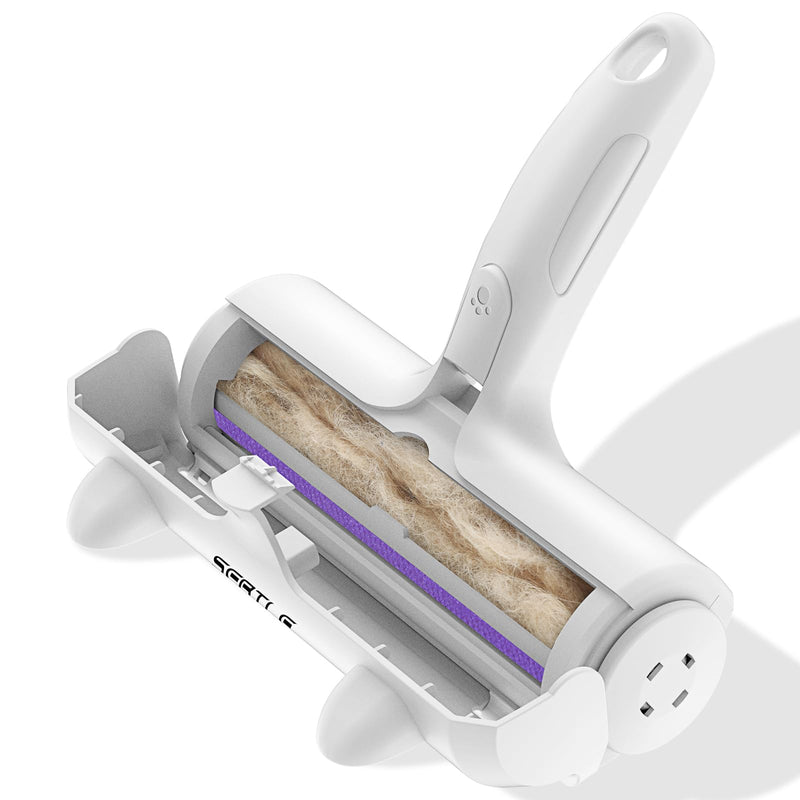 Pet Hair Remover Roller,Reusable Animal Hair Removal Brush for Dogs and Cats,Lint Remover Easy to Clean Pet Fur from Carpet,Sofa,Bedding,Furniture and Rugs,White | Lint Roller for Pet Fur from Carpet,Sofa,Bedding,Furniture and Rugs White