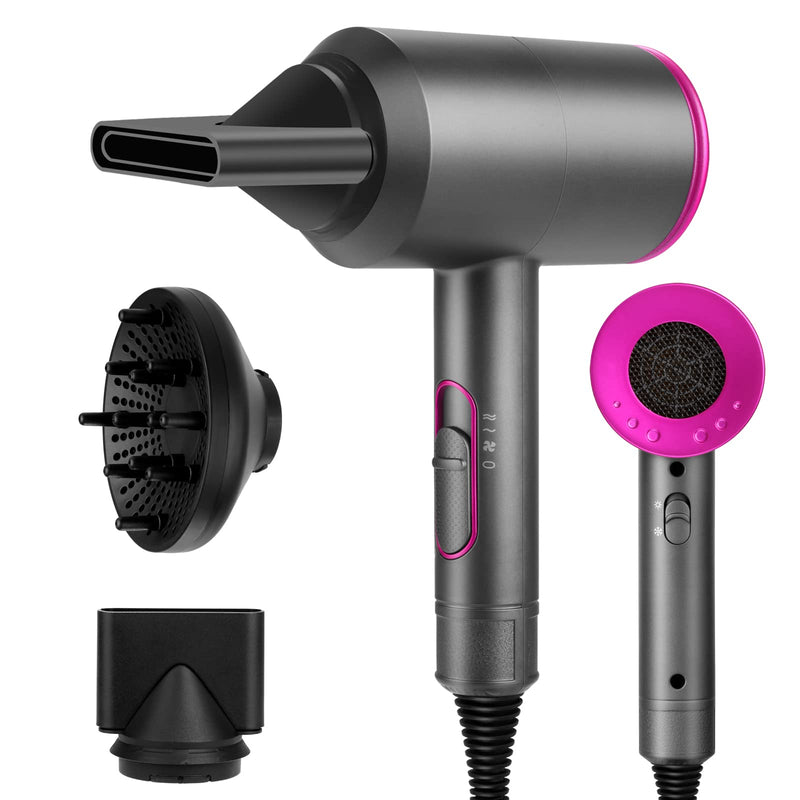 Sendowtek Hair Dryer with Diffuser 2000W | Professional Blow Dryer Quick Drying Concentrator Cool Hot Shot Switch, 3 Setting Wind Hairdryer for Women Men Home
