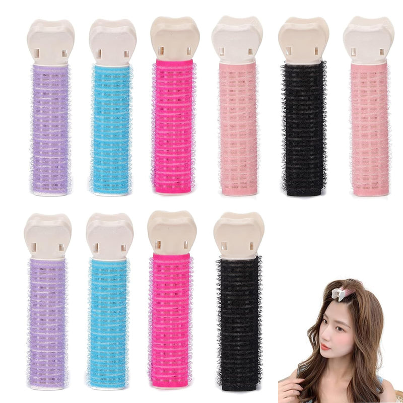 10Pcs Hair Clips Volumizing Hair Root Rollers with Clips Natural Fluffy Rollers for Women Portable Self Grip Volume