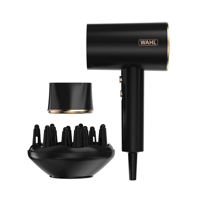 Wahl Ionic Flow Hair Dryer, Lightweight with Diffuser & Concentrator Nozzle