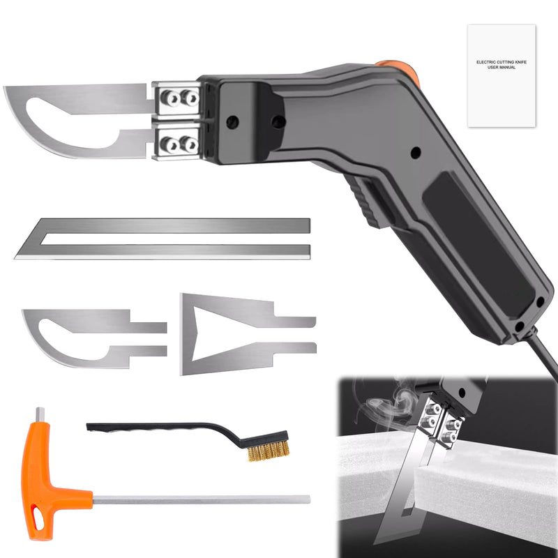 Hot Knife, Hot Foam Cutter,Rope Hot Knife Cutter, 300W Foam Cutter Electric | 0-600℃ Polystyrene Cutting Tool, Portable Hot Knife with 3 Blades for Sponge/EPS/EPP/KT BOARD/EVA/PU/Fabric/Rubber