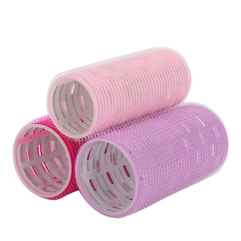  [AUSTRALIA] - 3PCS Rollers Hair Curlers Set Self Adhesive Hair Rollers Portable Grip Holding Styling Curlers Hairdressing Tool for Blowout Look Long Medium Short Thick Hair Volume