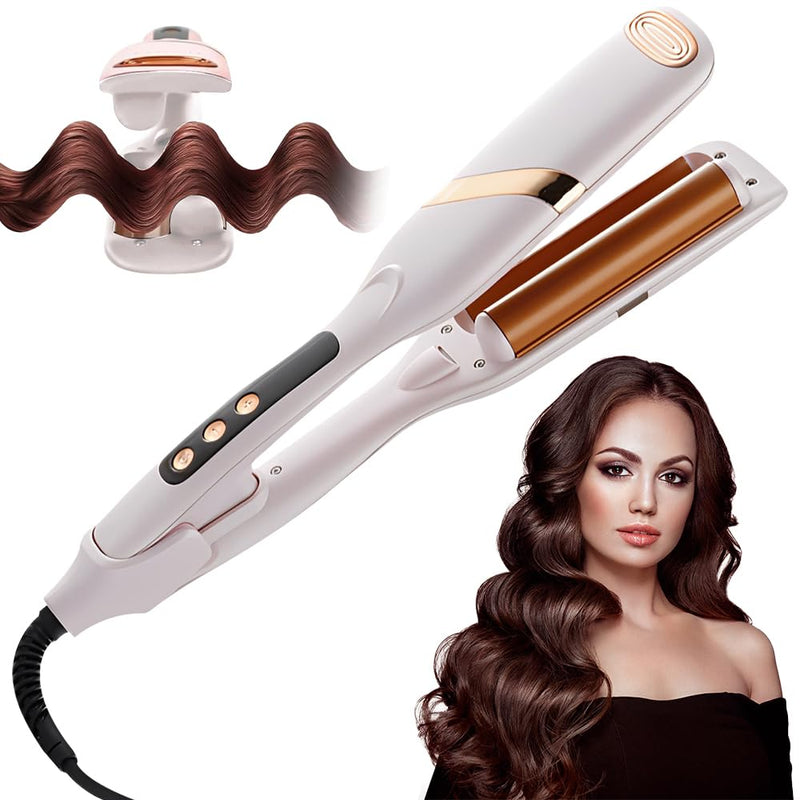  [AUSTRALIA] - 32mm French Wave Curling Iron - Hair Waver With 4 Gears Temperature Control and Fast Heating for Short and Long Hair