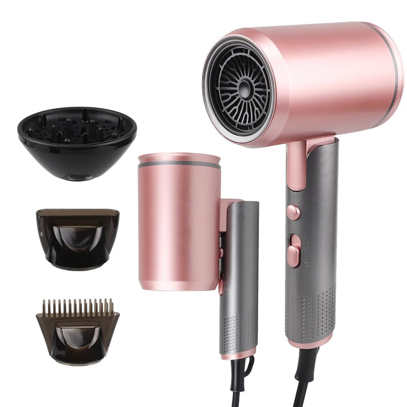 Ionic Smooth Hair Dryer with Diffuser, 2X Fast with 3 Heat Settings, 2400w Motor &110,000 RPM, Professional Lightweight Hair Dryer for Curly and Straight Hair Low Noise
