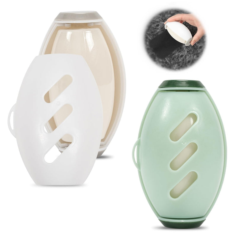 [AUSTRALIA] - 2Pcs Reusable Lint Roller,Washable Sticky Roller, Reusable Lint Rollers for Pet Hair, Lint Remover for Clothes, Super Sticky Lint Roller Ball for Plush Hair,Clothes Ball Remover,Dust (Green+White) Green+white
