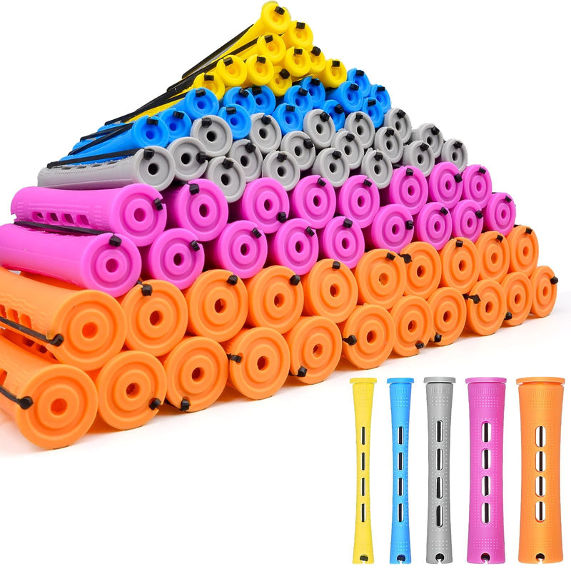 300 Pcs Cold Wave Hair Perm Rods for Women, Plastic Curling Rollers Bulk | 0.7, 0.9, 1.5, 1.9, 2.2 cm Heatless Hair Curlers Kit for DIY Long & Short Hair Large Medium Small Styling Tools