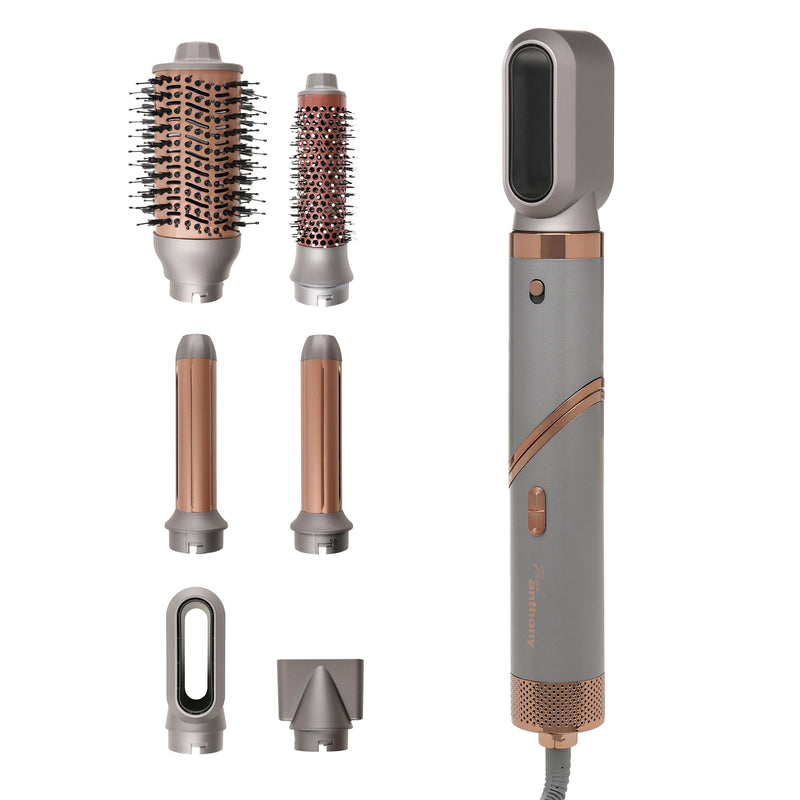Paul Anthony 'MACH 2' 1000W Multi-Function Folding Blow Dryer and Hair Styler, High Power Motor, 3 Temprature Settings, Lockable Twist Design, 6X Lockable Attachments, Ideal for Men and Women H1201. 1000W Multi Styler Mach 2