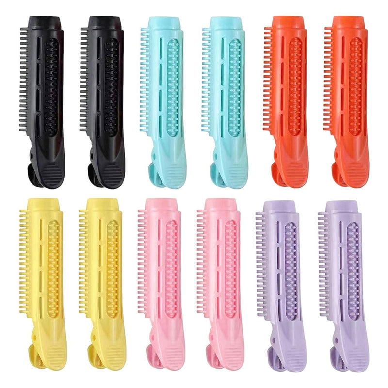  [AUSTRALIA] - 12 Pieces Of Hair Root Fluffy Clips, Hair Style Making Tools, Hair Salon Tools, Hair Styling Clips, Hair Curling Clips
