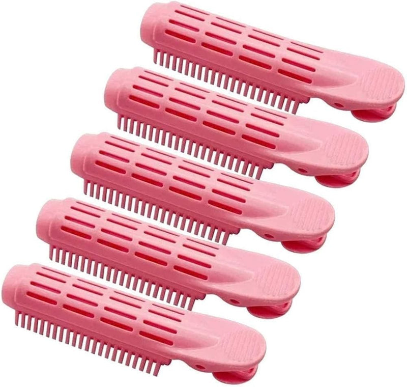 5Pcs Pink Volumizing Hair Root Clip Natural Fluffy Hair Root Clip,Volume Curler Diy Curler Fluffy Clamps Rollers,Rollers,Styling Tools and Appliances for Women,Hairs Brushes