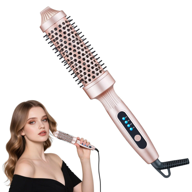  [AUSTRALIA] - Hair Dryer Brush, Hot Air Brush One-Step Hair Dryer & Volumiser with 30s Fast Heating, Infrared Hair Care Curler Straightening Comb Styling Tool for Blow Drying with 4 Speeds Adjustment # Pink