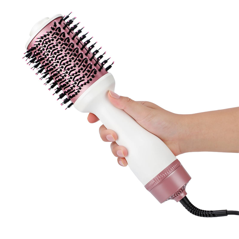 Hair Dryer Brush One Step Dry Detangle Straighten Smooth for Long Hair | Powerful 1200W 3 Speed Settings Titanium Coating Negative Ion Tech Salon-Quality Blowout Styling at Home