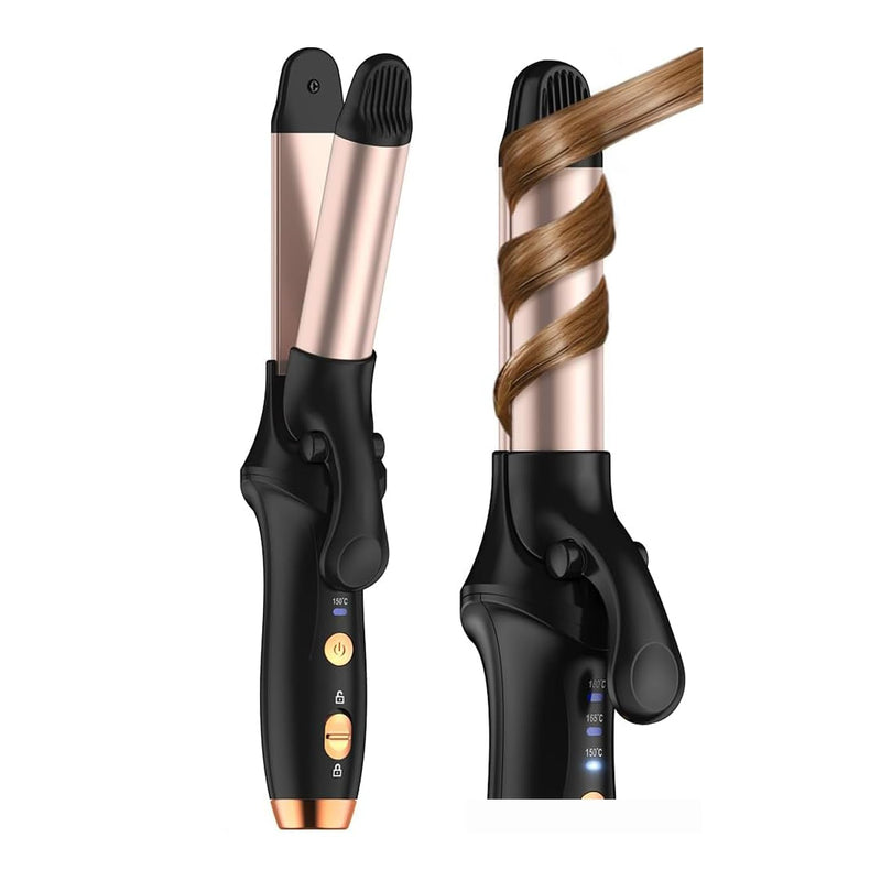 25mm Mini Hair Curler 2 in 1 Cordless Curling Iron and Hair Straightener | Hair Curler for Travel Hairstyling, Adjustable Temperature 150℃-180℃, USB Rechargeable ﻿