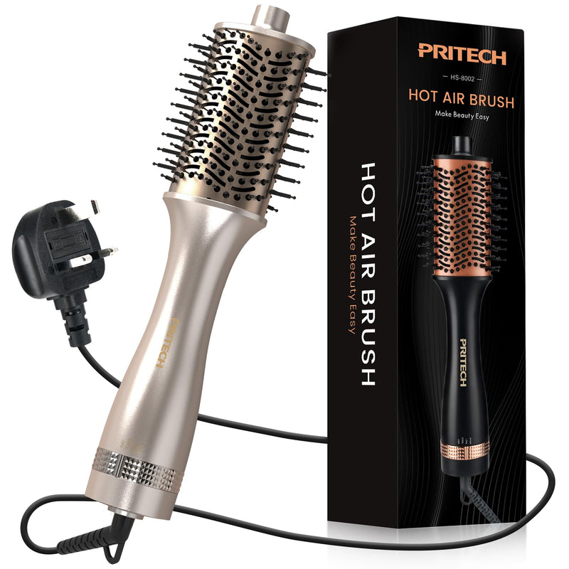 Hair Dryer Brush One-Step Hot Air Brush 1200W Hot Comb 2 Speed, 1 Cold Wind | Hot Brush for Hair Styling,Hot Comb Hair Styling Appliances,Volumiser and Curler, Ionic Frizz-Control Gold+black