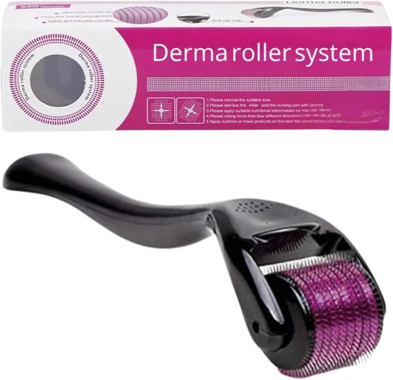 Derma Roller for Body, Hair and Sculp 1.5mm, 540 Titanium Microneedle Dermal Skincare, Microneedling Roller for Men and Women with Storage Case(1.5mm)
