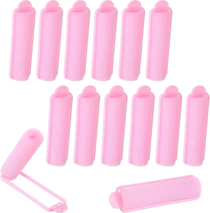 29 Pack Foam Hair Rollers, Sponge Curlers for Heatless Styling, Soft Small 6.8cm Rollers for Fine & Thin Hair, Overnight Sleep in Curls for Women & Children, Pink Hair Roller Set