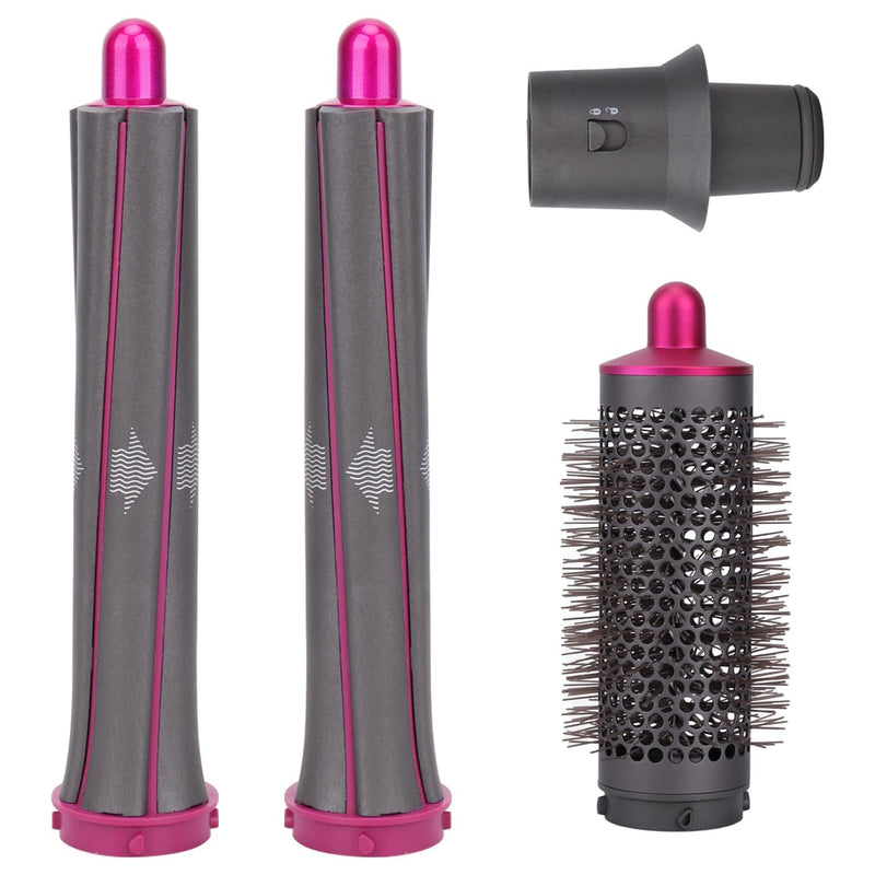 4 in 1 Hair Styling Tools for Dyson Airwrap HS01 HS05 HS08 | Includes 2 Long Curling Barrels Attachment, 1 Round Volumizing Brush, 1 Adapter 4 Pieces