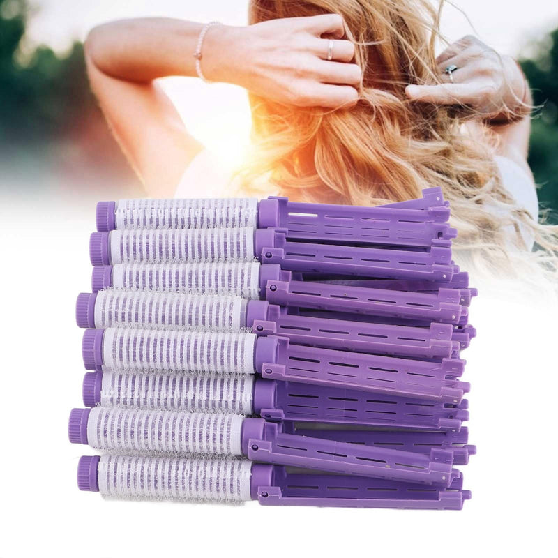 20pcs Hair Rollers Perming Rods, Fluffy Plush Hair Rollers Curler(Purple) | Plastic/Resin Perm Rods With Plush Lock Design For Comfy, Salon-Style Waves & Curls At Home Medium Purple 1 count (Pack of 20)