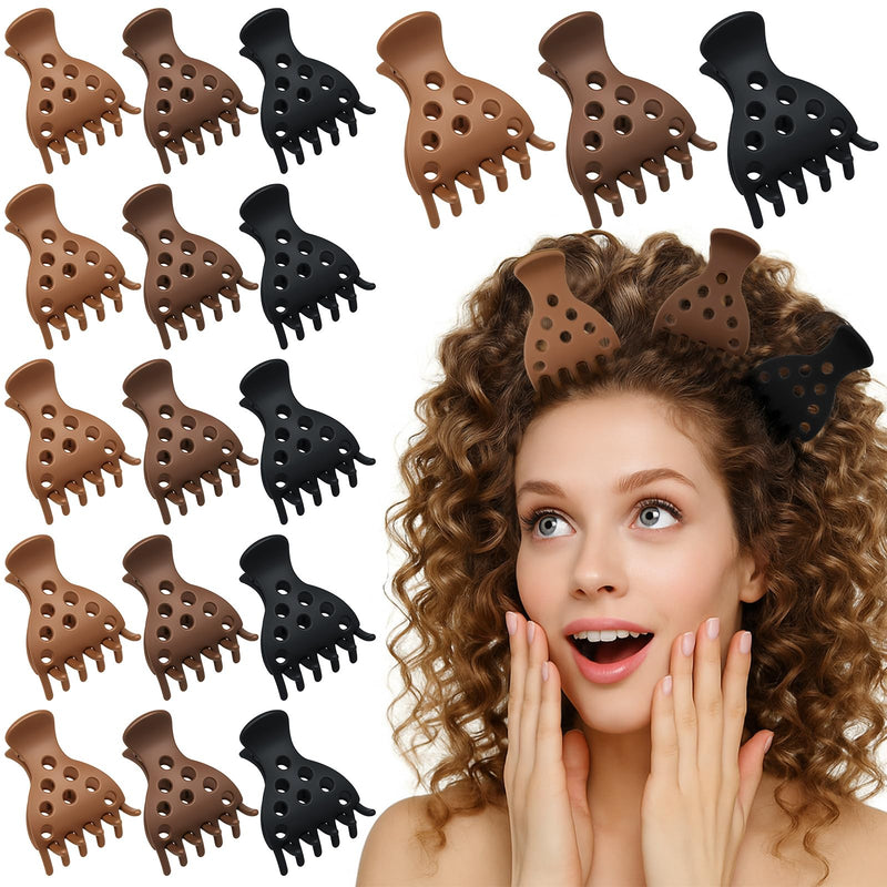  [AUSTRALIA] - 18 Pcs Root Lifting Hair Clips for Curly Thick & Thin Hair, Roller Jaw Clamps for Women Supports & Creates Natural Volume Curls, No Crease Root Lifting Clips Styling Accessories