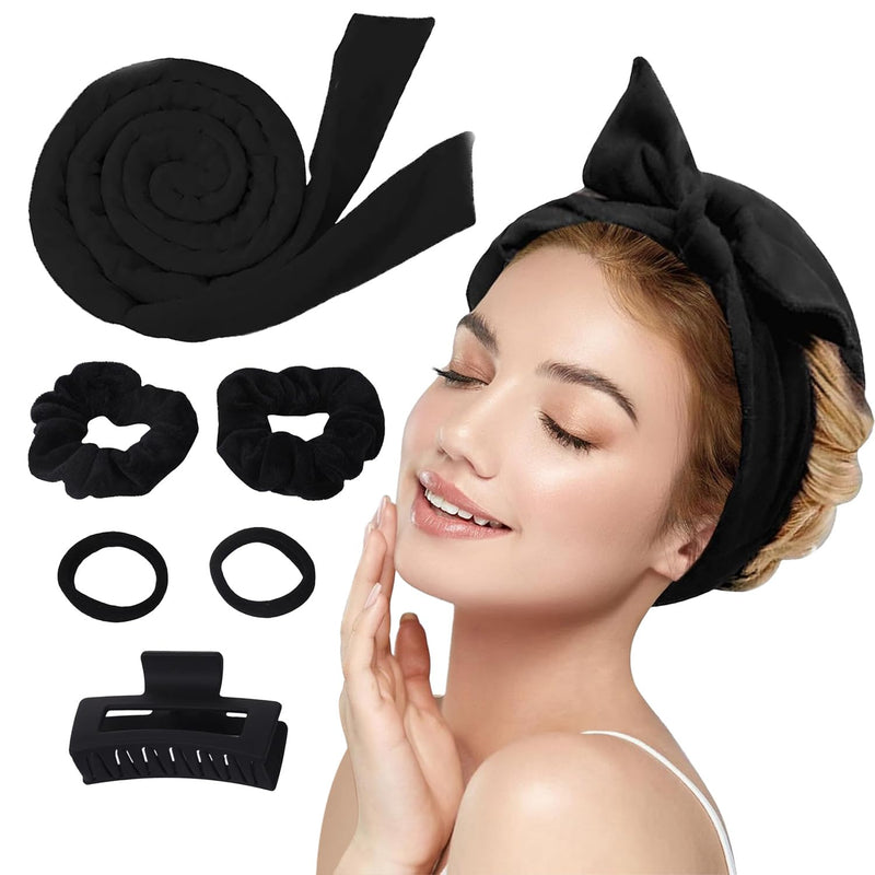 Curler Heatless Curls Set Curlers Overnight Curls Without Heat Thick Roll Overnight Heatless Curls Band Velvet DIY Curling Band Overnight Hair Curler for Medium Long Hair