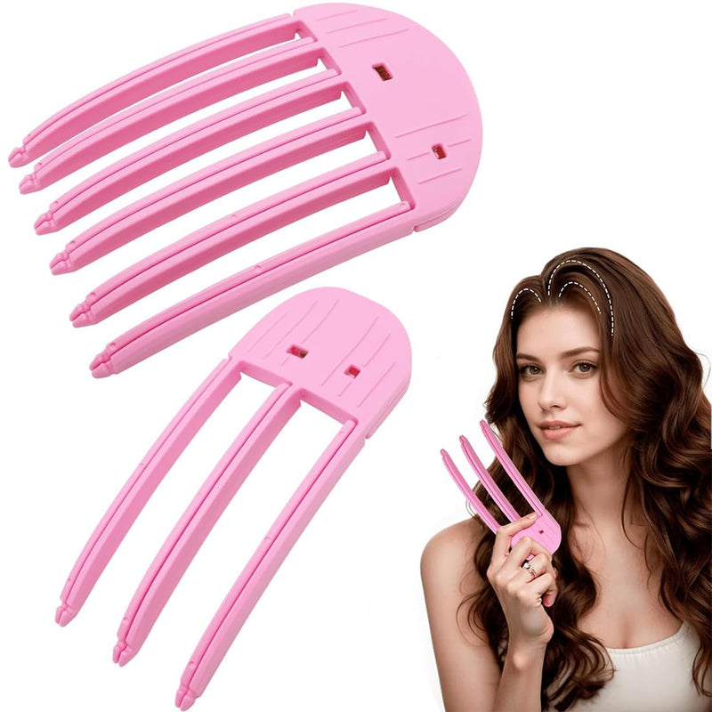 2 x hair curlers for the hairline, fixed hair clips for the forehead, volummi hair band