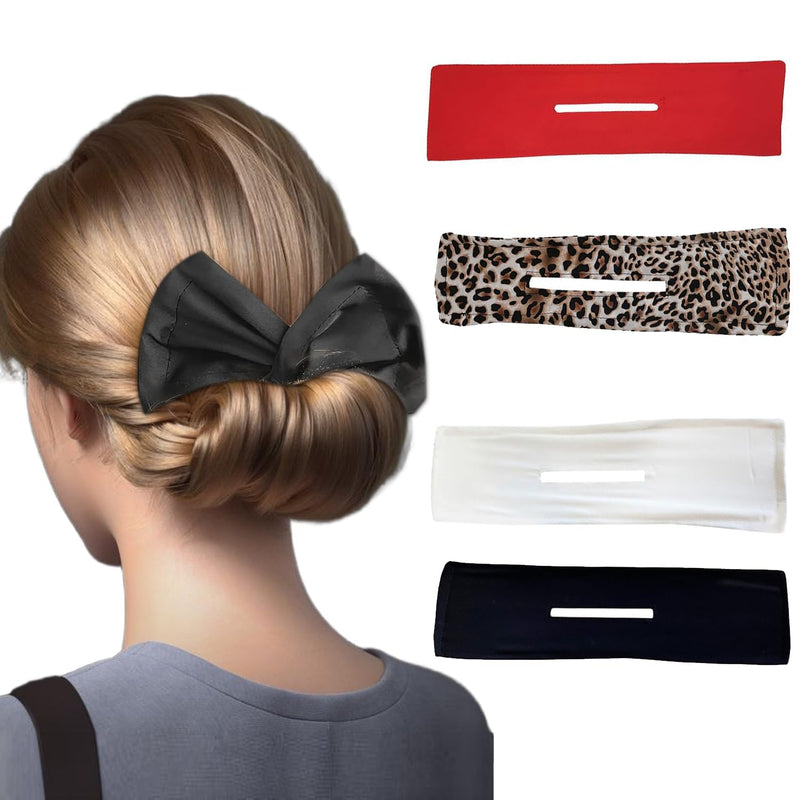 4-Piece Hair Bun Maker Set for Girls & Women - Lightweight Styling Tools for Ballet, Dance & Everyday Updos - Easy to Use & Reusable