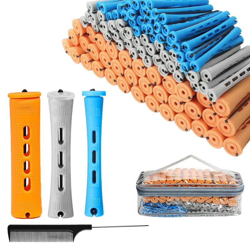 Perm Rods, Cold Wave Hair Perm Rods Hair Rollers Set with Rat Tail Comb | 108pcs Large Medium Small Hair Curlers Kit for Long & Short Hair Different Hairdressing Styling Tool or DIY