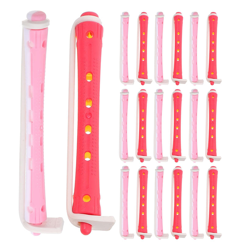 FRCOLOR 24pcs Plastic Perm Rod No Heat Curling Rods Set Hair Curlers Hair-styling Tool for Short Cold Perm Rollers for Salon And Home Use