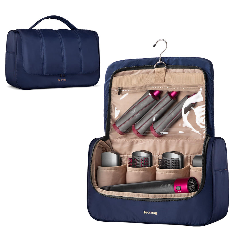 Teamoy Carrying Bag Compatible with Dyson Styler and Attachments, Dark Blue | Padded Travel Bag for Dyson Multi-Styler, Portable Storage Bag Compatible with Dyson Airwrap Styler and Attachments