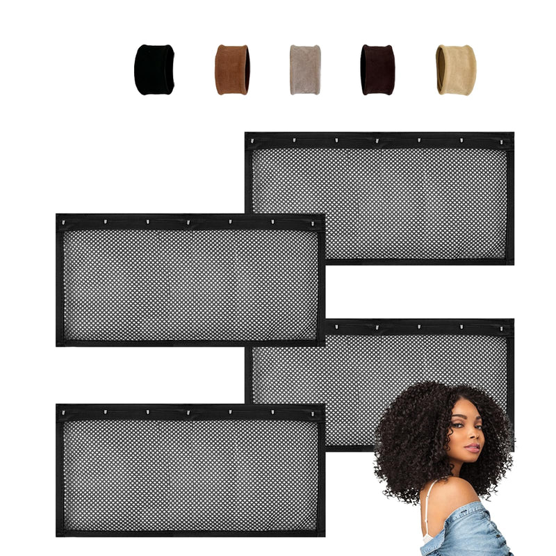  [AUSTRALIA] - CRUIFU Hair Stretcher for Natural Curly Hair, 4Pack Helps Reduce Shrinkage | Breathable adjustable design delivers comfortable no-heat stretching while helping maintain natural curl definition. 13IN*4PCS-2026NEW