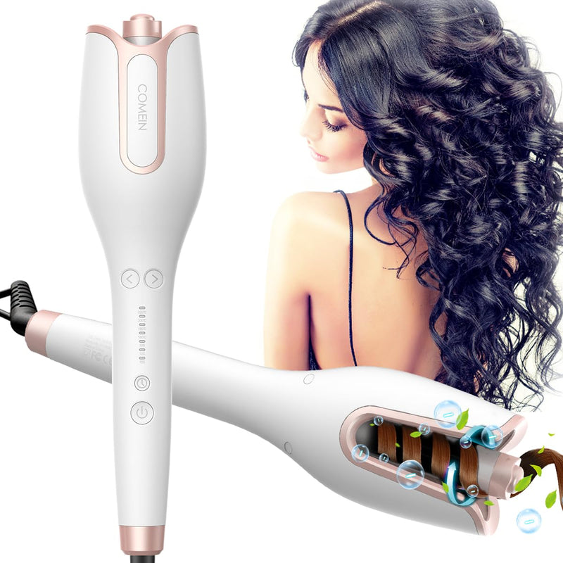 Hair Curler, Curling Wand, Curling Tongs, 4 Temperature Settings, 3 Adjustable Heating Times, for Different Hair Types and Curl Effects, Professional Salon Curling Iron