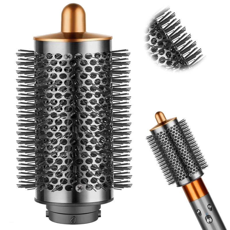 Large Round Volumizing Brush for Dyson Airwrap HS01/05/08 | Round Brush Attachment for Dry Smooth Volumize and Styling Hair gold