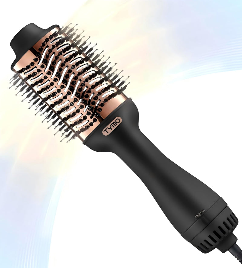 TYMO Hair Dryer Brush Blow Dryer Brush in One, 4 in 1 Ionic Hairdryer and Styler Volumizer with Oval Titanium Barrel, Hot Air Straightener for Smooth Frizz-Free Blowout, Gold