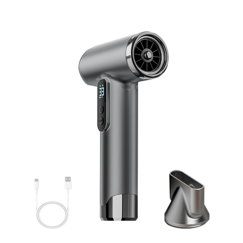  [AUSTRALIA] - Cordless Rechargeable Hair Dryer, 15000mAh Battery Operated,USB Portable Blow Dryer，3 Adjustable Hot and Cold Air Settings, Used for Travel, Camping, and RV. Grey