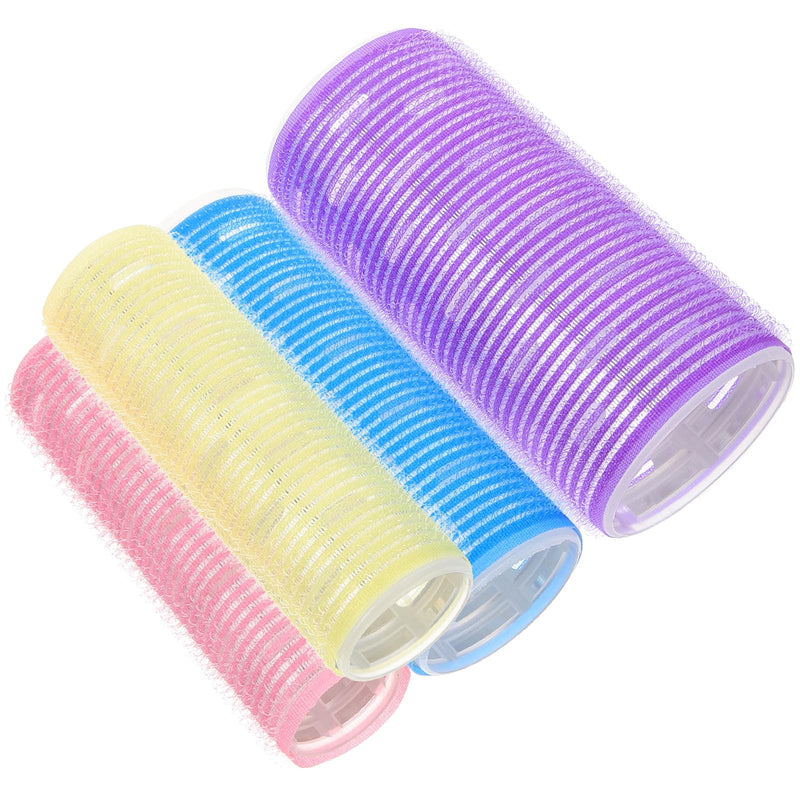  [AUSTRALIA] - jojofuny 4pcs Self-grip Hair Rollers Set for Long Hair Aluminum Heat-conductive Curlers Extended Length in Small Medium Large and Xl Sizes for Overnight Styling