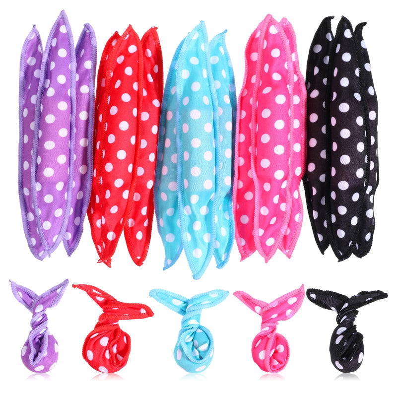 15 Pc Hair Curler Roller Foam Hair Styling Tool Soft Satin Sponge Roller | DIY Night Sleep, Flexible Pillow Sponge Curlers, for Women, Tousle Hairstyle, No Heat, Heatless