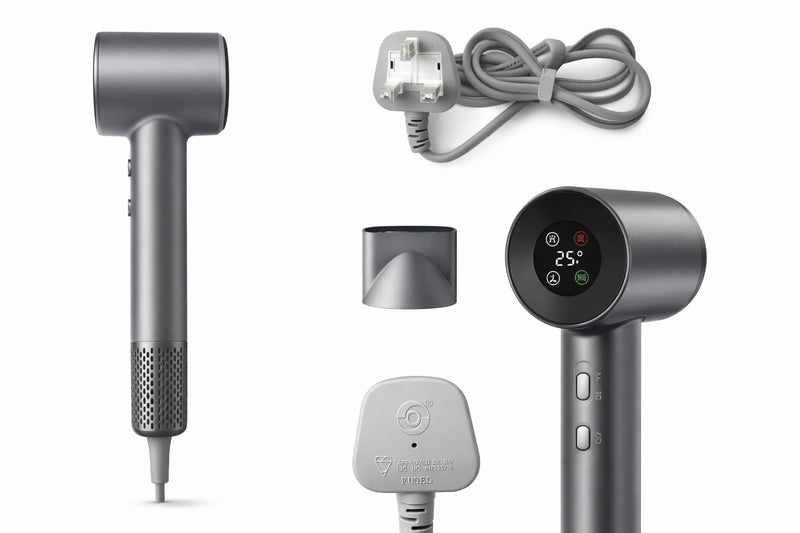  [AUSTRALIA] - Ionic Hairdryer 110,000 RPM | Professional Hair Dryer for Women & Salon Use | Fast Dry Brushless Motor | Negative Ion Technology | Smart Digital Display | Low Noise Blow Dryer | Gift Box Included