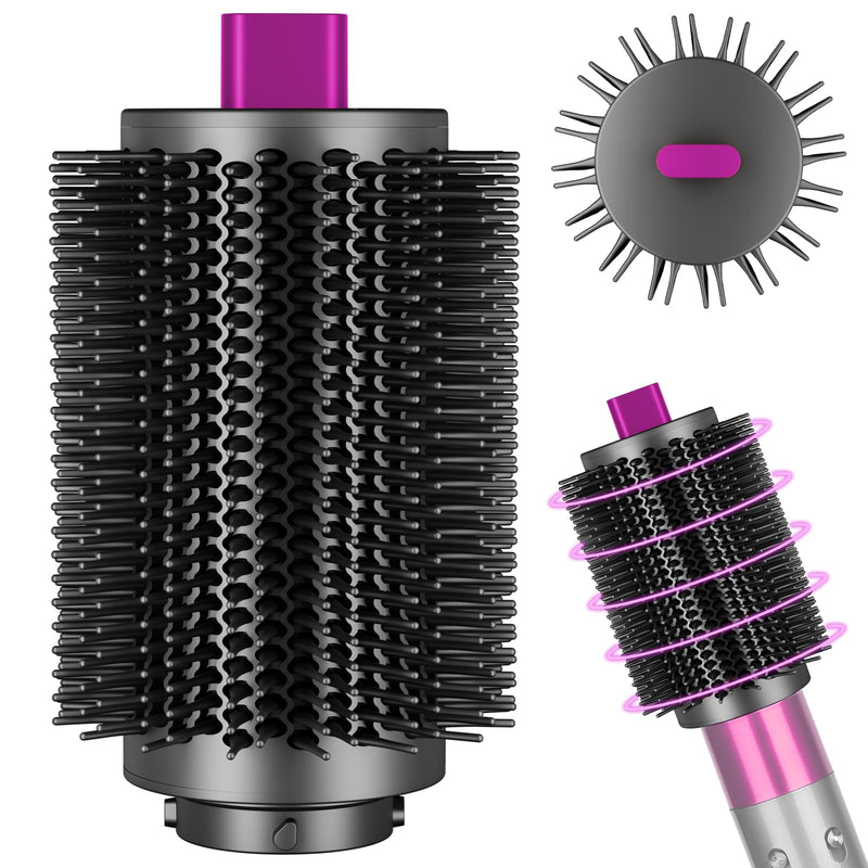 Large Round Volumizing Brush for Dyson Airwrap HS01/05/08 | 3.3in with plastic bristles round brush attachment accessories for straightening fast dry big curls add volume Rose