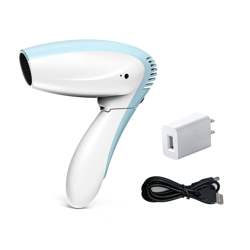 Cordless Hair Dryer - Cool Wind Battery Operated Blow Dryer | Rechargeable Portable Hairdryer for Summer, Indoor, Outdoor, Camping, Tourism (No Hot or Warm Air)
