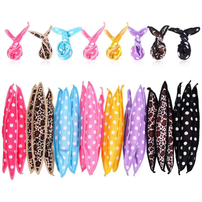  [AUSTRALIA] - 24 Pcs Hair Curler Rollers DIY Night Sleep Foam Hair Styling Tools Flexible Soft Satin Sponge Rollers Overnight Pillow Sponge Curler for Heatless Women Tousle Curly Hairstyle No Heat